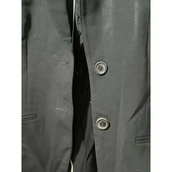 BOSS Hugo Boss black stretch wool all season blazer suit jacket size 2 A001596 - Picture 8 of 9